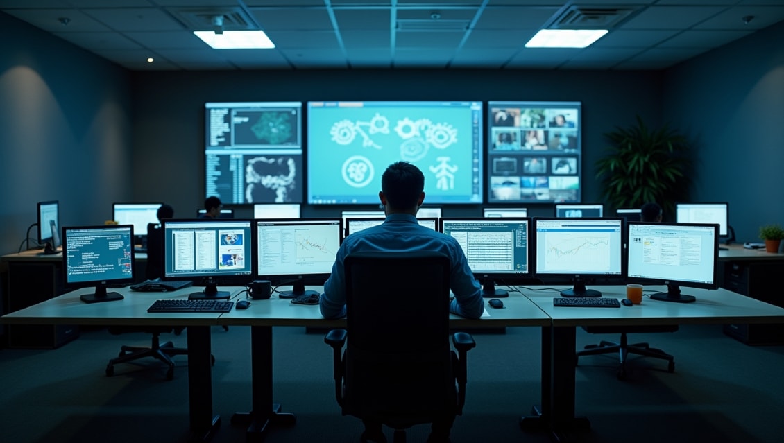 Apex Global Security virtual guard monitoring live camera feeds